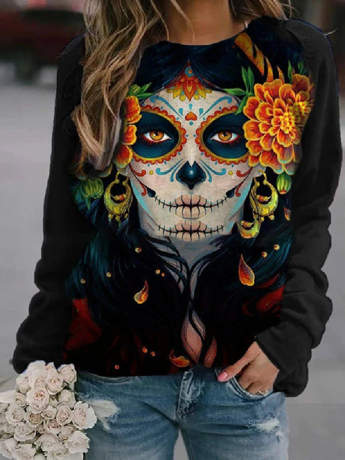 Gothic Print sweatshirt 🇨🇳