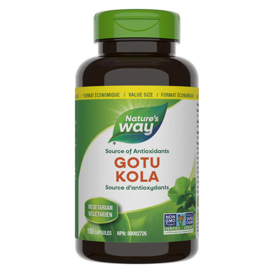 Bottle of Nature's Way Gotu Kola 180 Capsules