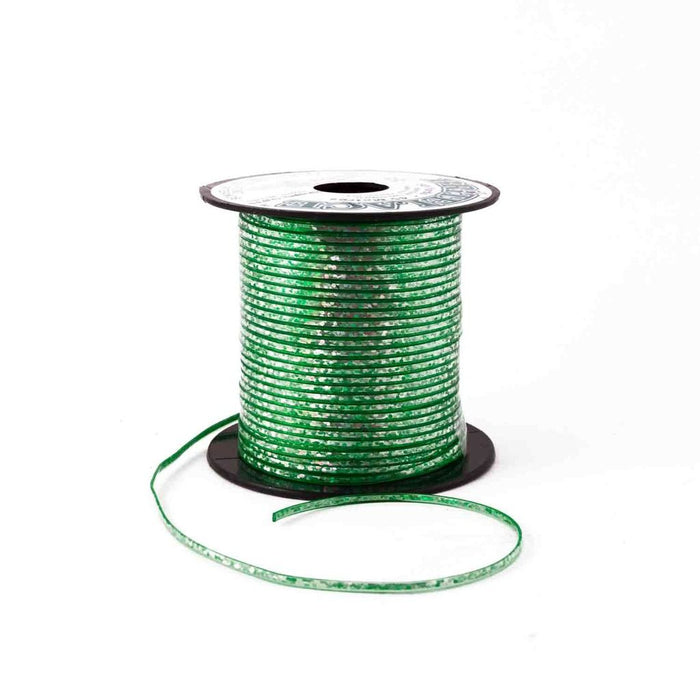 Green Holographic Plastic Craft Lace Lanyard Gimp String Bulk 50 Yard Roll