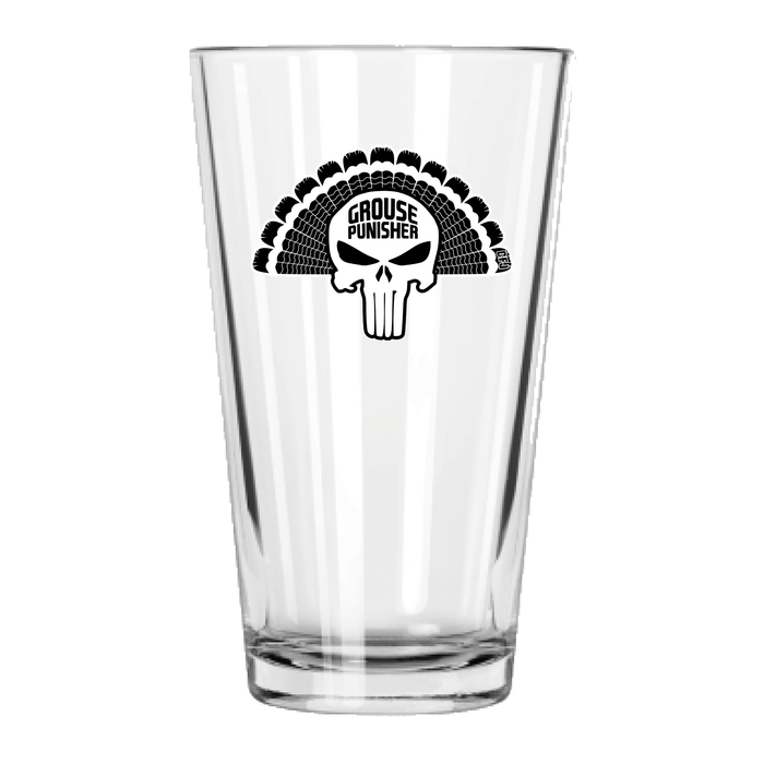 Grouse Punisher Pint Glass