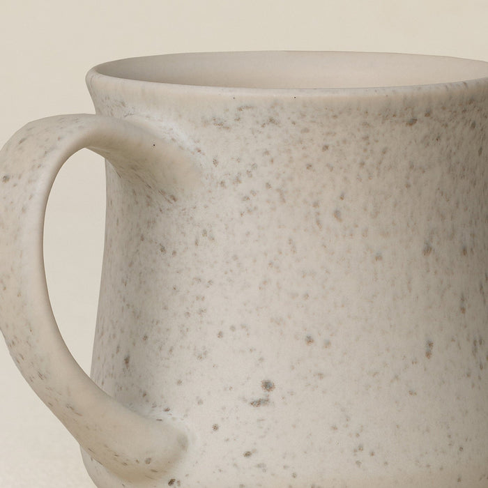 Close-up details of hand-thrown mug by Rookwood