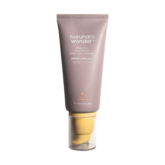 HARUHARU WONDER BLACK RICE Pure Mineral Relief DAILY SUNSCREEN Very High Protection Unscented  SPF50+ PA++++ واقي الشمس بالرز الاسود