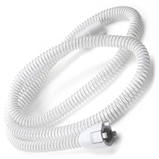 A white heated slim hose tubing designed for CPAP/BiPAP machines.