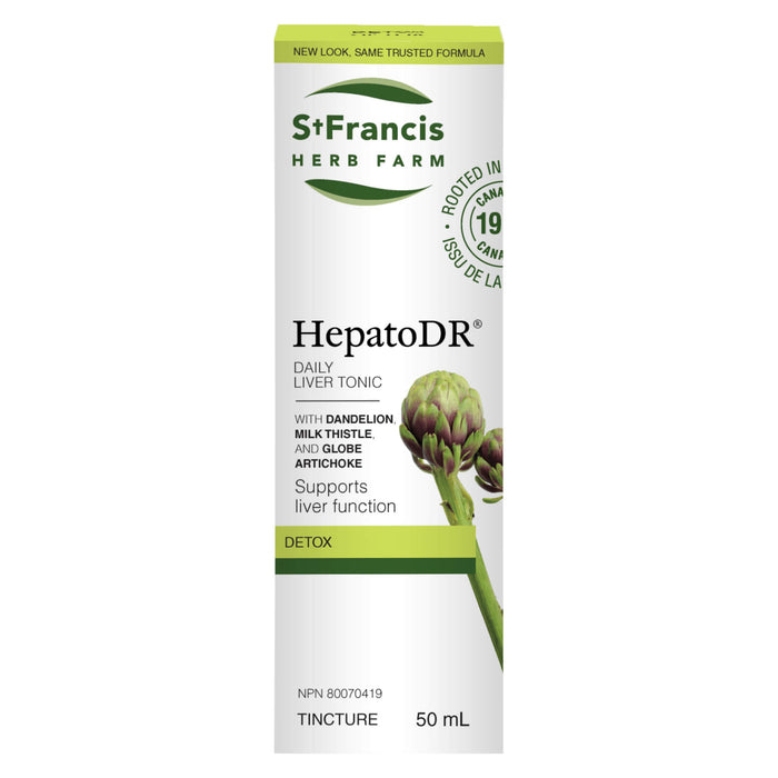 Box of St. Francis Herb Farm HepatoDR® Tincture 50mL