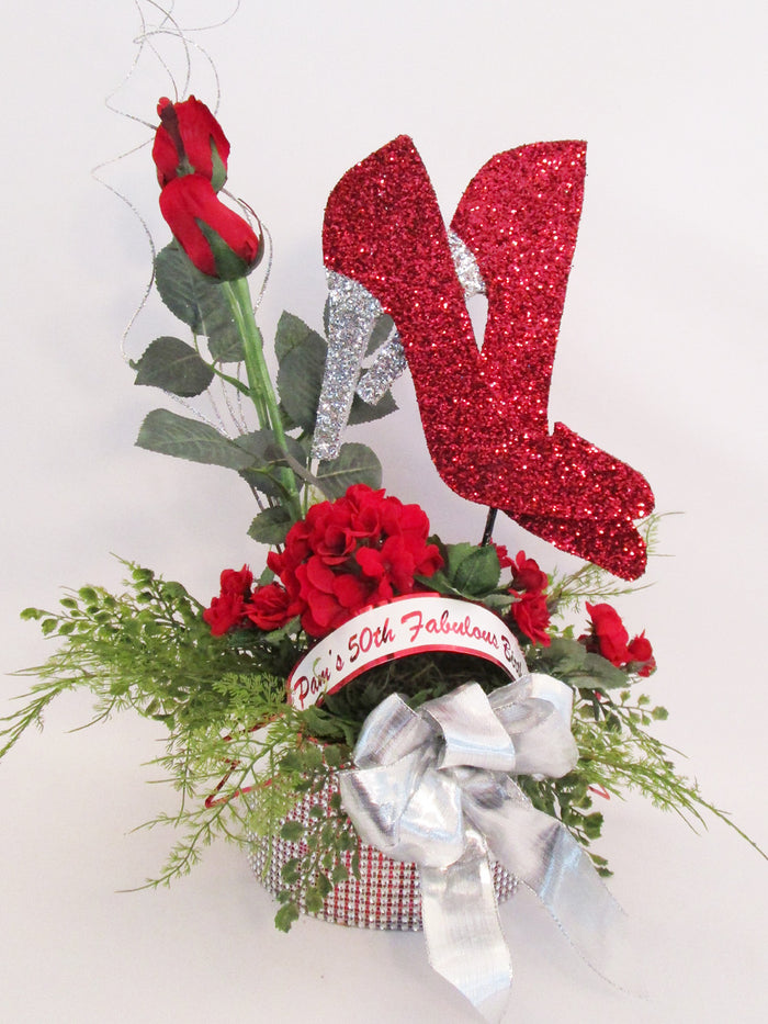 high heel shoe centerpiece - Designs by Ginny