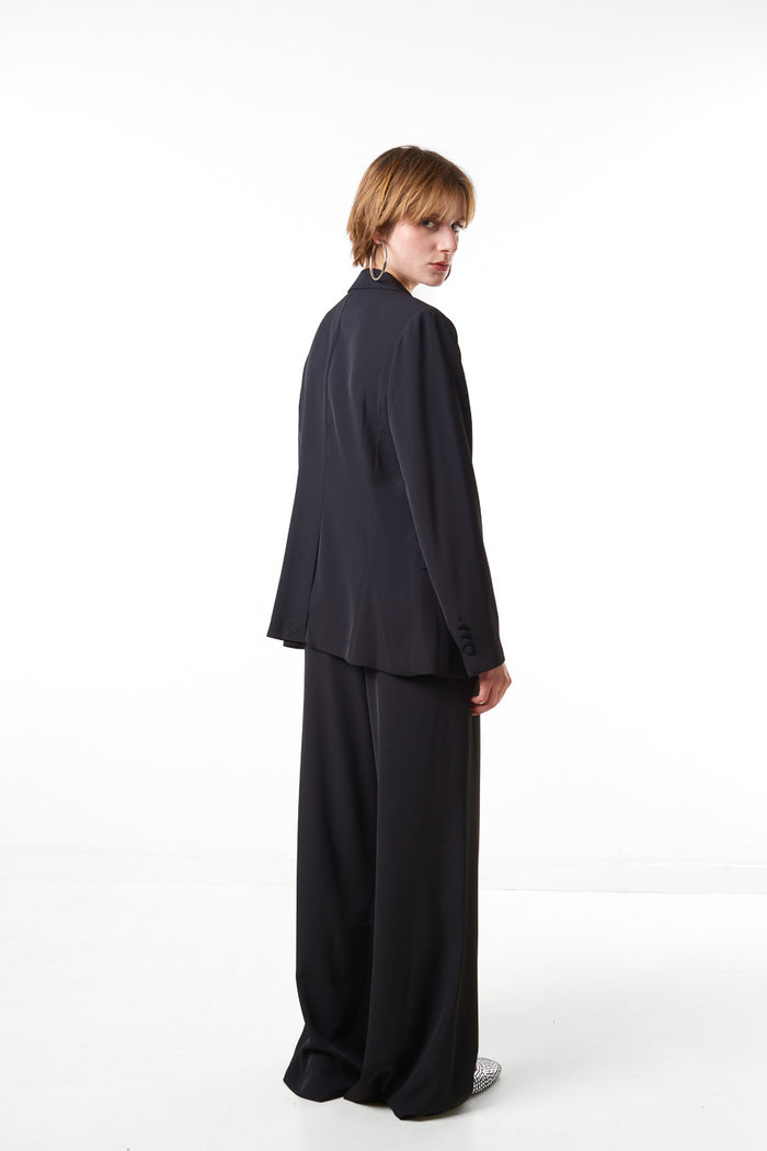 High waist straight flow tailored trousers wholesale