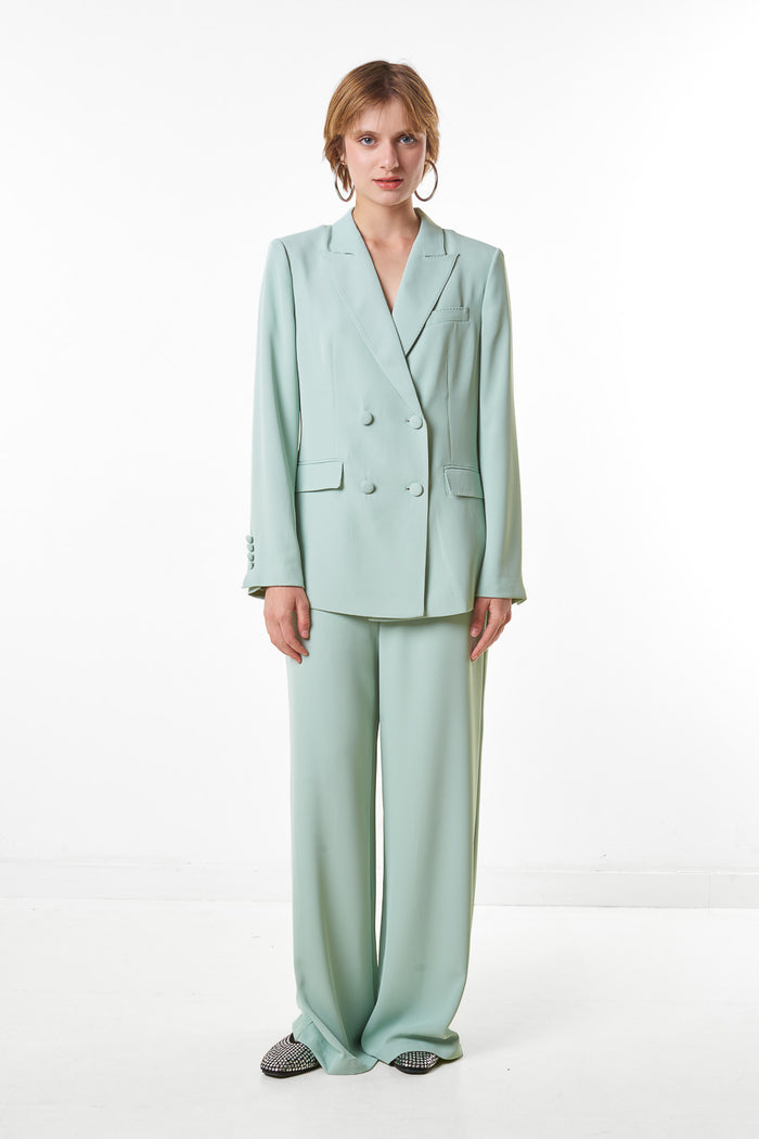 High waist straight flow tailored trousers wholesale
