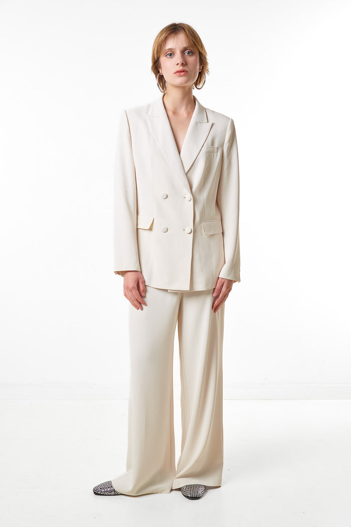 High waist straight flow tailored trousers wholesale