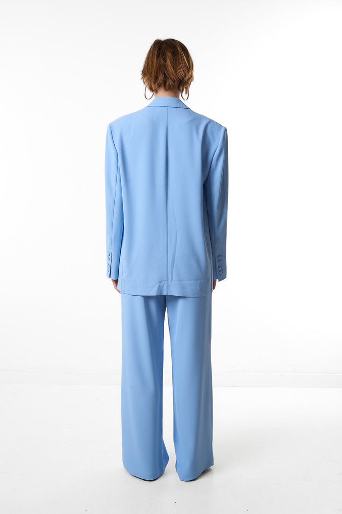 High waist straight leg fluid tailored trousers wholesale