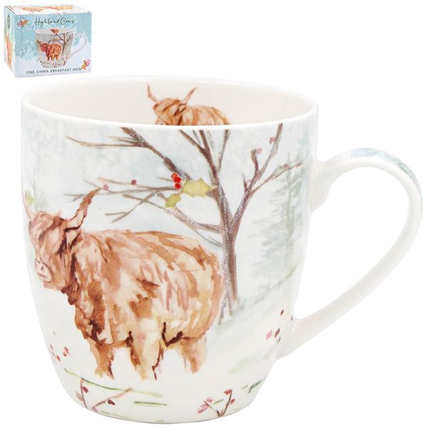 Highland Cow Breakfast Mug 🇬🇧