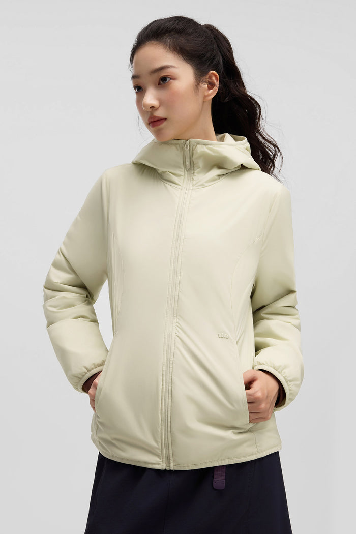 beneunder hoodtrail womens medium warmth hooded fleece jacket #color_light brown