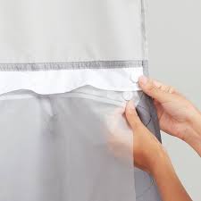 HOOKLESS SHOWER CURTAIN LINER, WHITE, 70" X 57" / 100%