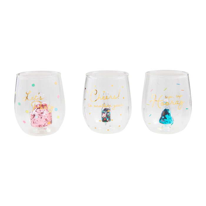 Hooray Glitter Wine Glass - Madison's Niche