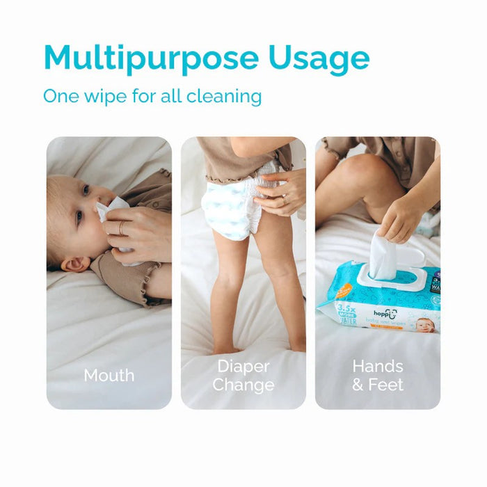 HOPPI Hoppi Baby Wet Wipes (80 Wipes x 3 Packs) | Isetan KL Online Store