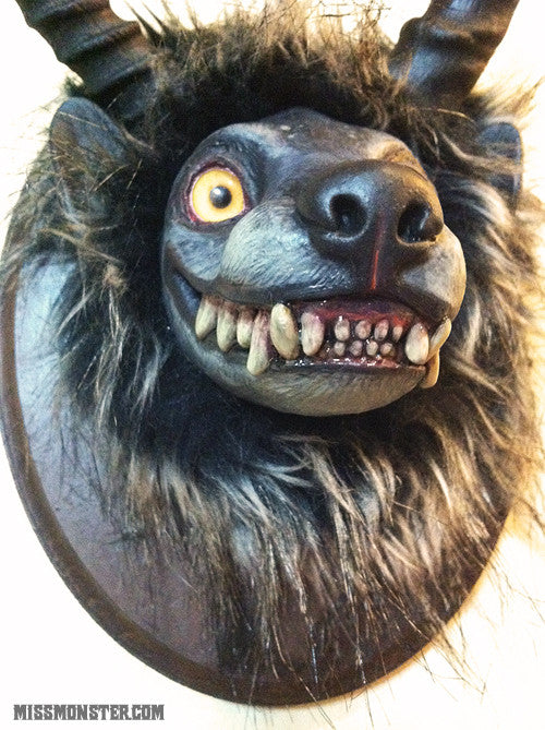 HORN HYENA TROPHY HEAD- ORIGINAL ART