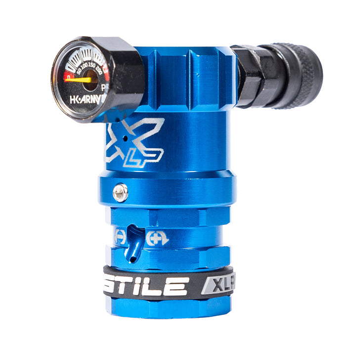 Hostile® XLP Regulator - Side Port Quick-Disconnect - Blue