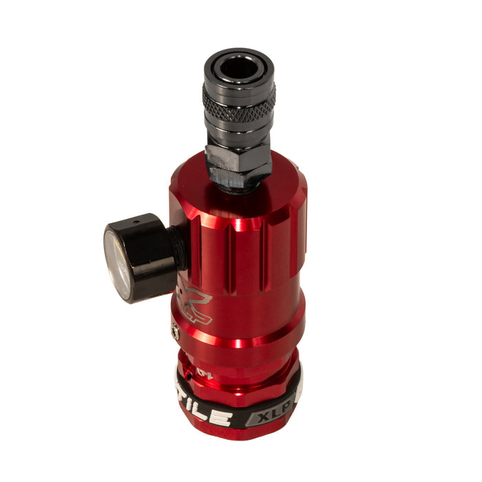 Hostile® XLP Regulator - Top Port Quick-Disconnect - Red