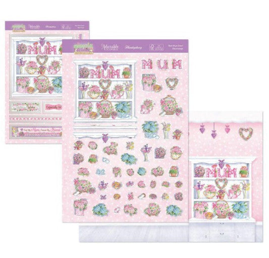 Hunkydory Crafts - Springtime WIshes - Deco-Large - Best Mum Ever!.  Spring into the new year with the deco-large collection: Springtime Wishes. The collection features bright and colourful artwork of: pretty florals, homewares, bees, butterflies, birds, kittens, puppies and the Easter bunny. Available at Embellish Away located in Bowmanville Ontario Canada.