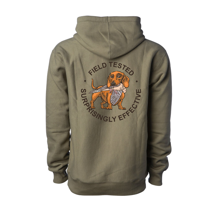 Red Dachshund / Olive (Premium Heavyweight) / XS