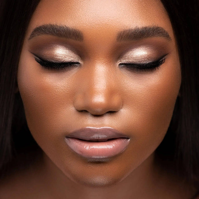I Need a Rose Lip Gloss shade 'Daphne' model look.