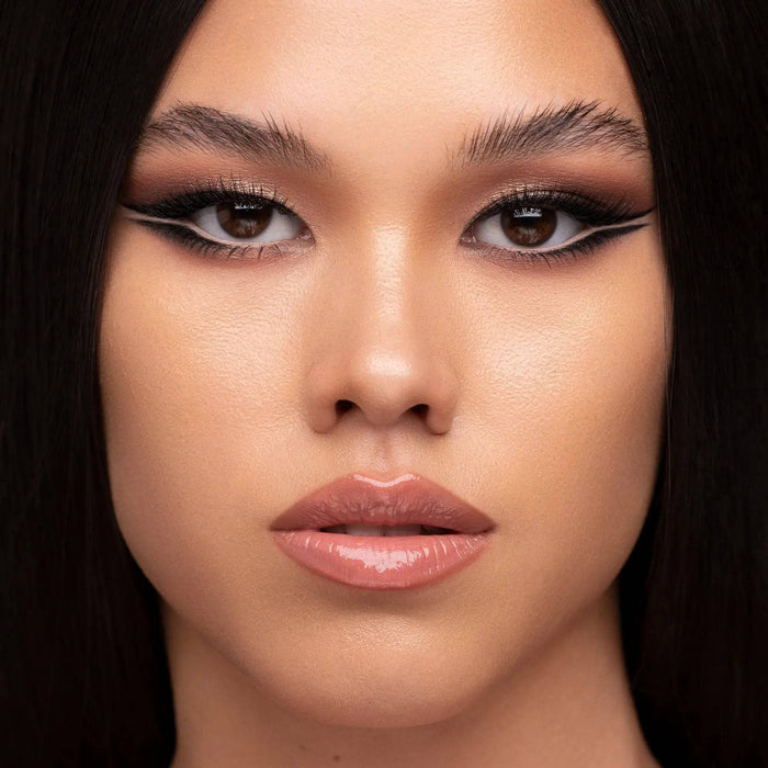 I Need a Rose Lip Gloss shade 'Daphne' model look.