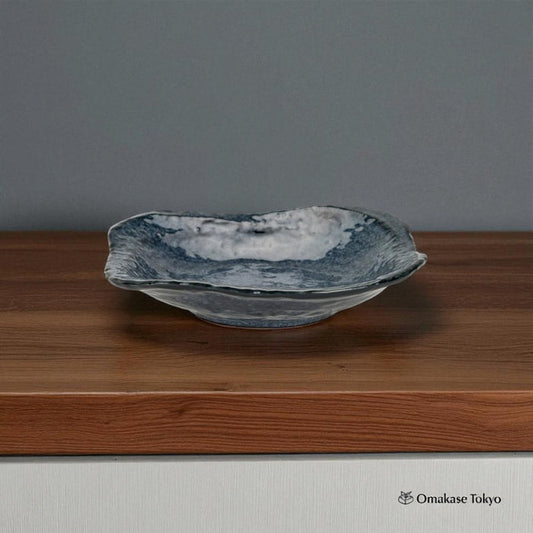 Ichikyu Minoyaki Nade-Kaku Serving Plate