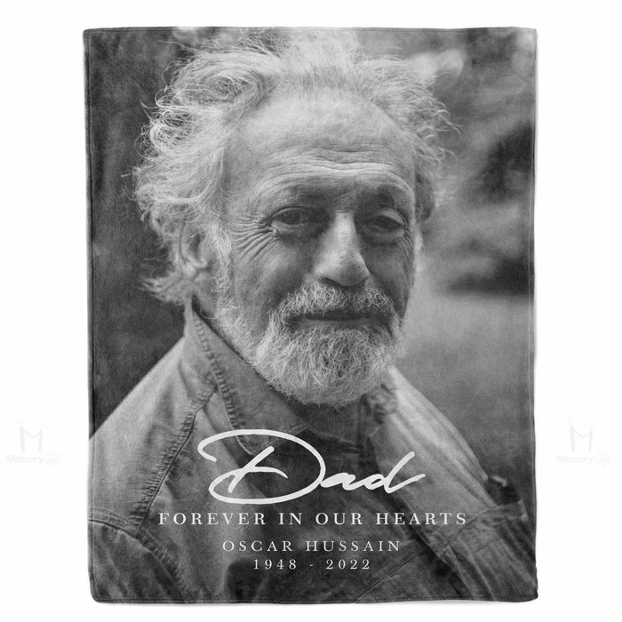 in loving memory photo blanket