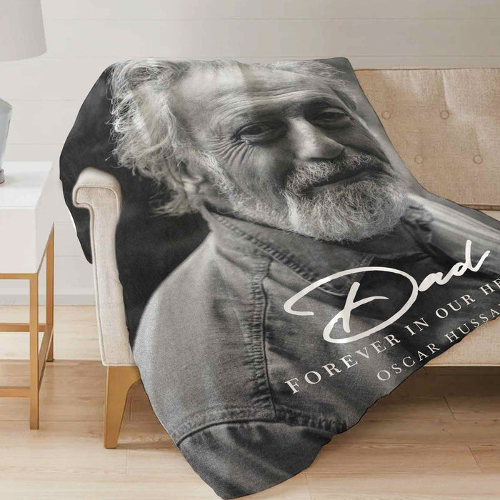 in loving memory photo blanket