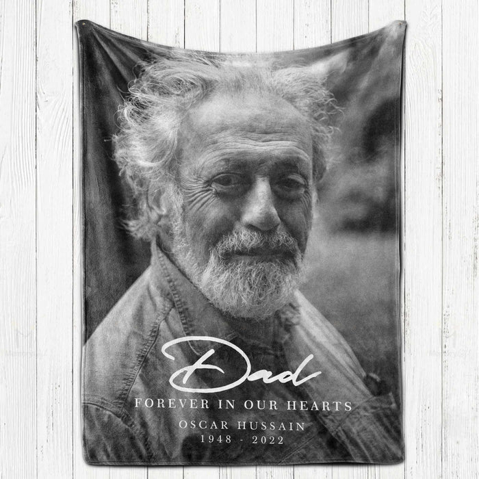 in loving memory photo blanket