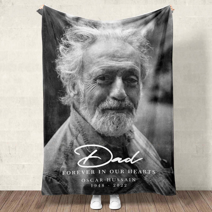 in loving memory photo blanket