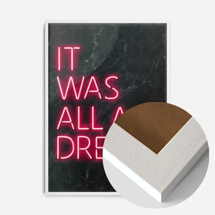 21x30cm | 8¼ x 11¾in / White Wood Frame