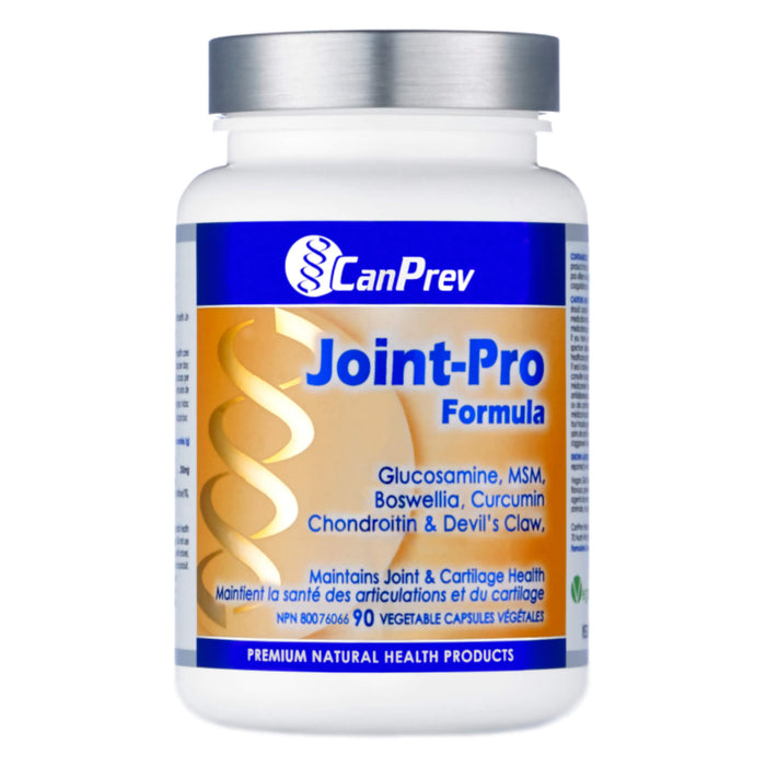 Bottle of CanPrev Joint-Pro Formula 90 Vegetable Capsules