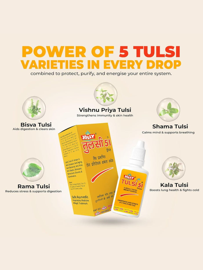 Jolly Tulsi 51 Drops 30 ml - (Pack of 2)