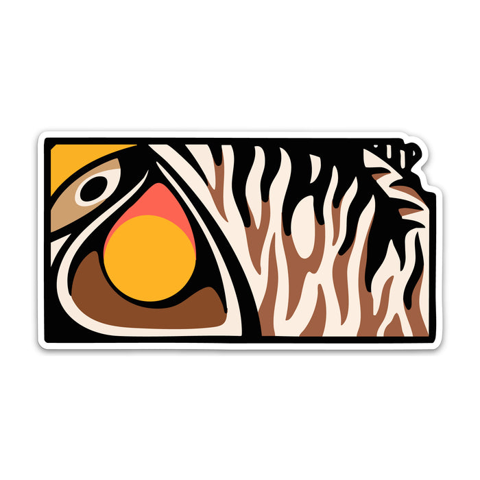 Kansas Prairie Chicken Decal Sticker