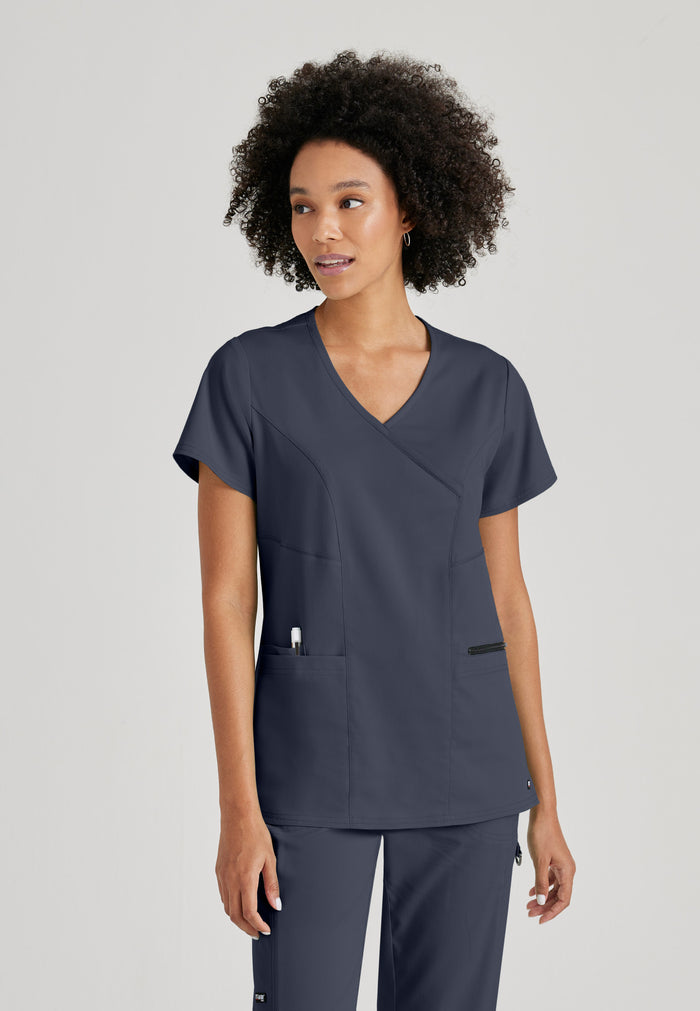 Kim Top - Steel - Grey's Anatomy Scrubs