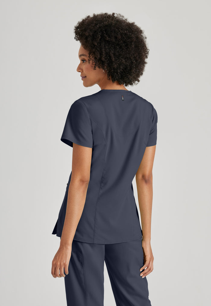 Kim Top - Steel - Grey's Anatomy Scrubs