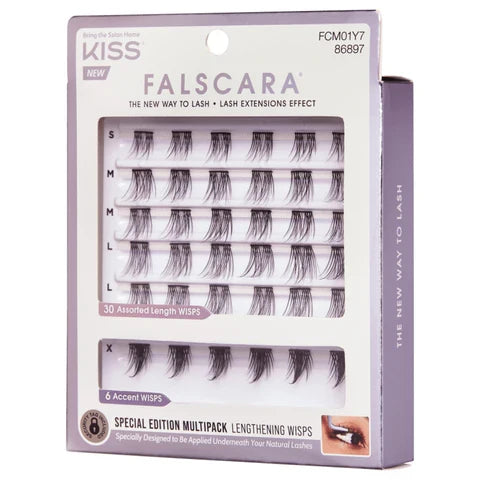 KISS FALSCARA special edition multipack lengthning wisps 6 accent wisps  رموش صناعية طرفية لزيادة الطول