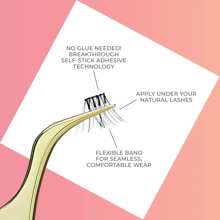 KISS impress press on falsies no glue needed only 1 step 24 hour hold رموش صناعية طرفية خطوة واحدة بدون صمغ