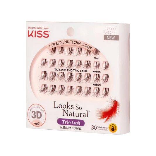 KISS looks so natural trio lash medium combo 3D رموش صناعية