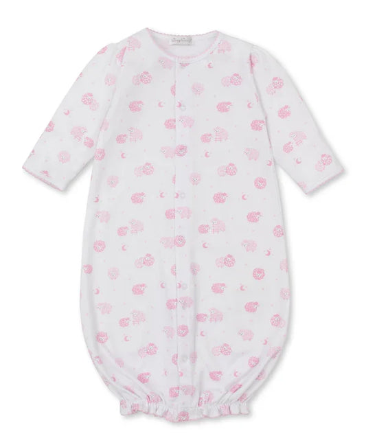 Kissy Baby Sheep Converter Gown-Lt. Pink
