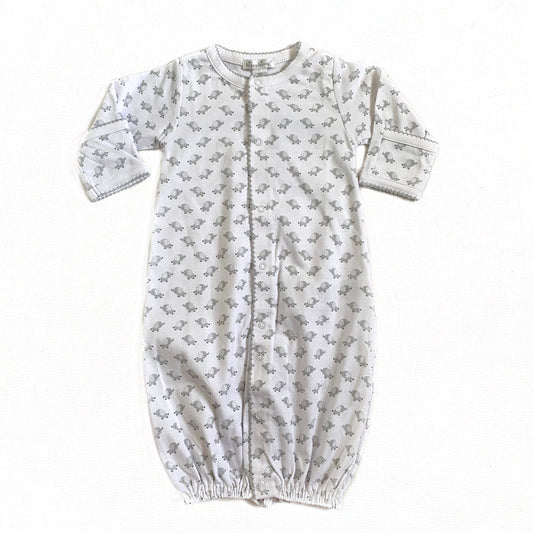 Kissy Kissy Silver Conv Elephant Print Gown