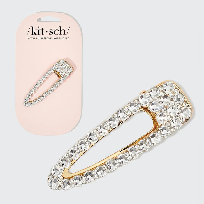 Kitsch Metal Rhinestone Large Open Shape Hair Clip