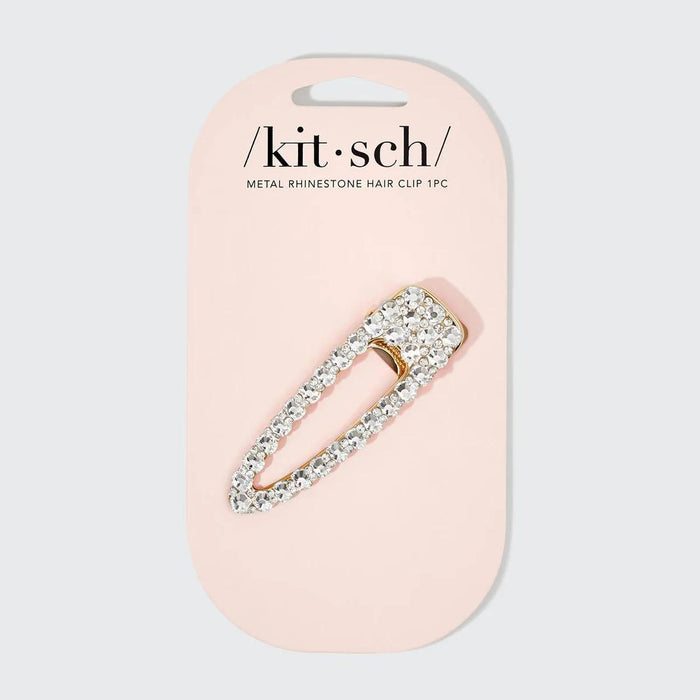 Kitsch Metal Rhinestone Large Open Shape Hair Clip