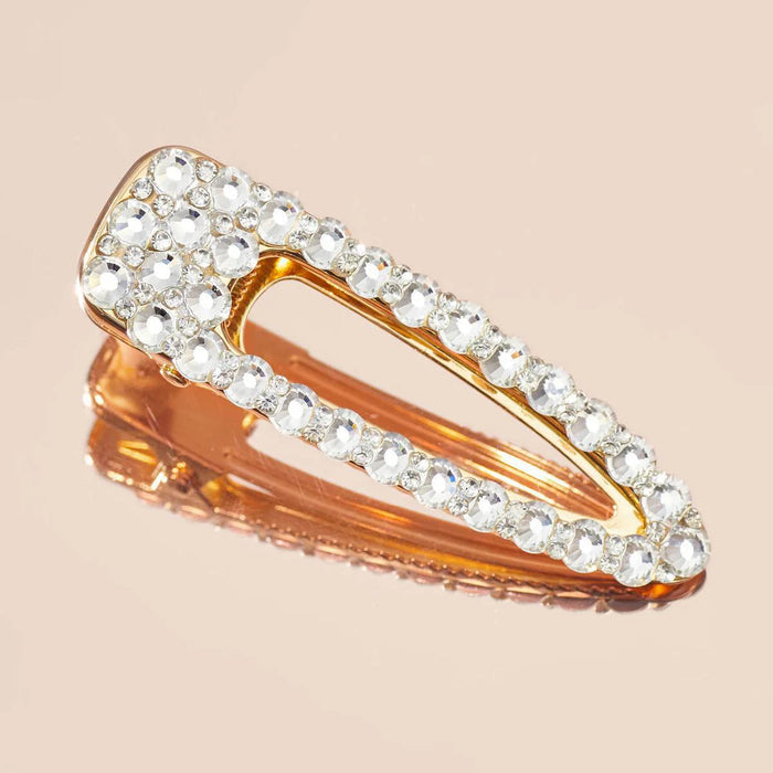 Kitsch Metal Rhinestone Large Open Shape Hair Clip
