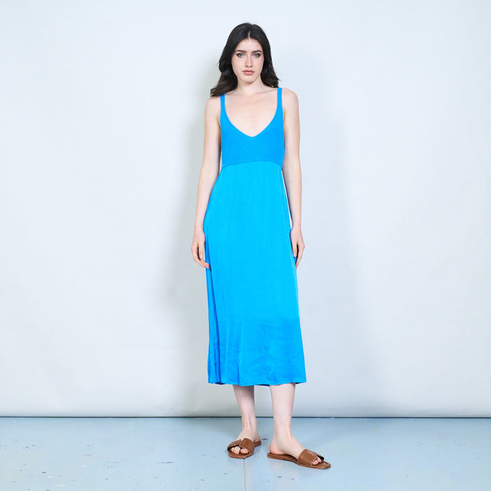 Knitted bodice sleeveless maxi dress wholesale