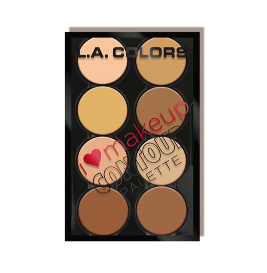 LA COLORS I Love Makeup 8 Shape Set Contour Pallet Light Medium