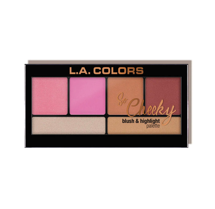 LA COLORS So Cheeky Blush & Highlights Pallet Pink And Playful