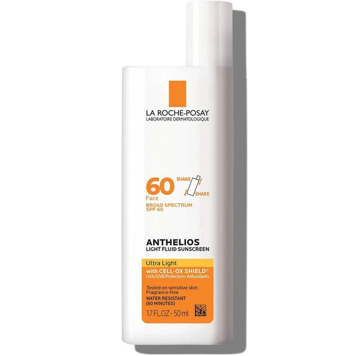 LA ROCHE POSAY 60 Face Broad Spectrum SPF 60 Anthelios Light Fluid Sunscreen Ultra Light واقي الشمس من لاروش بوزيه