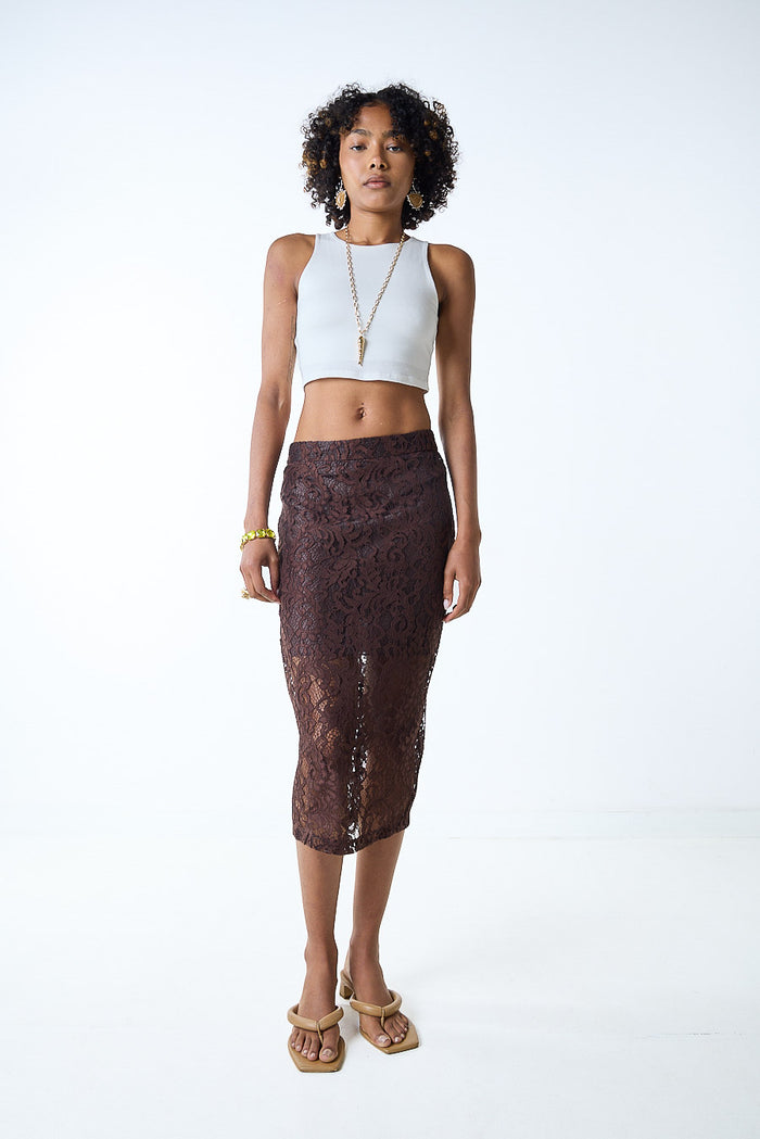 Lace fitted midi pencil skirt wholesale