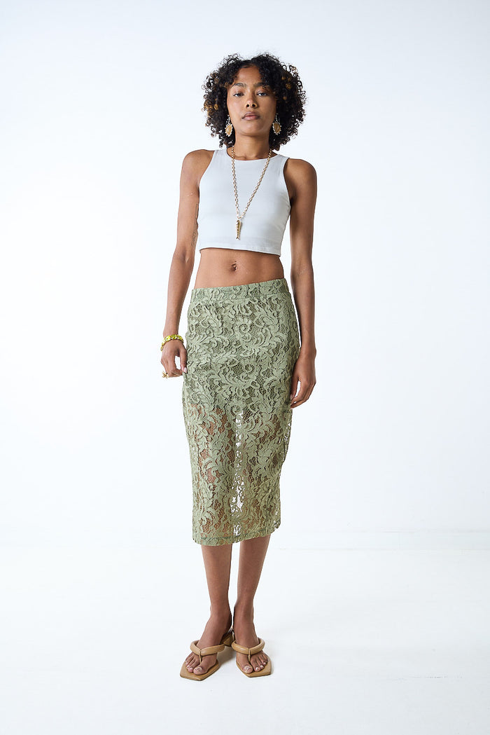 Lace fitted midi pencil skirt wholesale